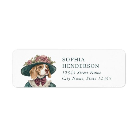 Étiquette Beagle Dog Return Address Labels (Devant)