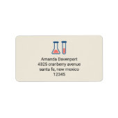 Étiquette Beaker & Test Tube Science Themed (Devant)