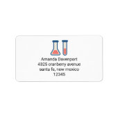 Étiquette Beaker & Test Tube Science Themed (Devant)