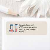 Étiquette Beaker & Test Tube Science Themed (En situation)