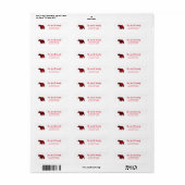 Étiquette Bear Buffalo Check Motif Winter Adresse (Feuille entière)