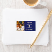 Étiquette Beatrix potier souris mignon couture vintage (En situation)