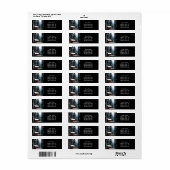 Étiquette Beau Abstrait Petit Cabine d'hiver (Feuille entière)