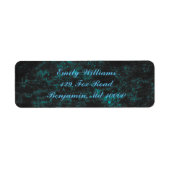 Étiquette Beau bleu moderne (Devant)