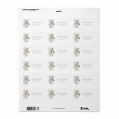 Étiquette Beau Boho Cheval Blanc Floral (Feuille entière)