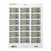 ÉTIQUETTE BEAU BOUQUET DE JOURNÉE BLANCHE FLORALE (Feuille entière)