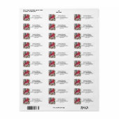 ÉTIQUETTE BEAU CARDINAL ROUGE (Feuille entière)
