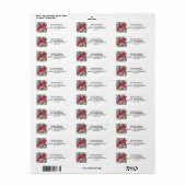ÉTIQUETTE BEAU CARDINAL ROUGE (Feuille entière)
