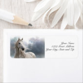 Étiquette Beau Cheval Flower Mane Adresse de retour (En situation)