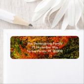 Étiquette Beau feuillage d'automne Retour photo Adresse Étiq (En situation)