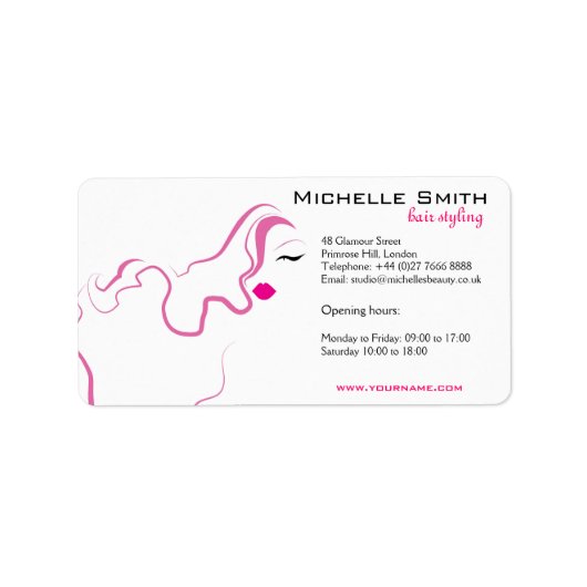 Étiquette Beau marquage à chaud de Hairstyling de cheveux de (Devant)