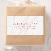 Étiquette Beau Monogramme minimaliste (En situation)