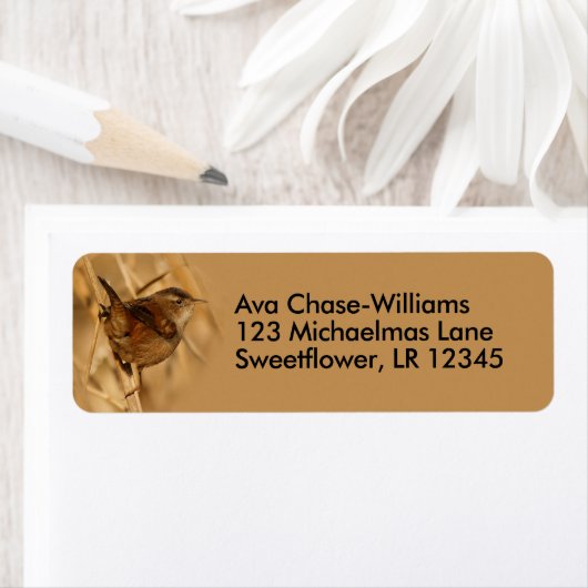 Étiquette Beau oiseau chanteur porté par le marais dans les  (En situation)