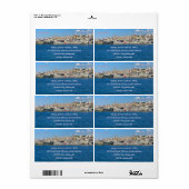 Étiquette Beau panorama de voyage à Istanbul (Feuille entière)