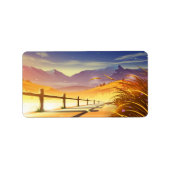 Étiquette Beau paysage de montagne (Devant)