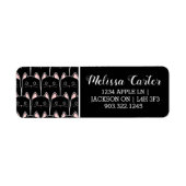 Étiquette Beaucoup de Motif de chats noirs (Devant)