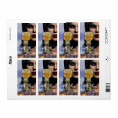 Étiquette BEAUTÉ ET VIN BLANC Fête de dégustation de vin (Feuille entière)