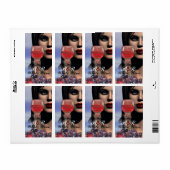 Étiquette BEAUTÉ ET VIN ROUGE Fête de dégustation de vin (Feuille entière)