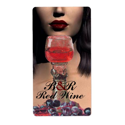 Étiquette BEAUTÉ ET VIN ROUGE Fête de dégustation de vin (Devant)