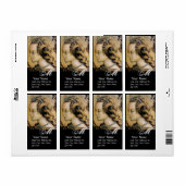 Étiquette BEAUTÉ NATURELLE & BIJOUX MONOGRAM perle noire (Feuille entière)