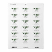 ÉTIQUETTE BEAUTÉ PRINTEMPS BOTANIQUE VERT FEUILLE (Feuille entière)