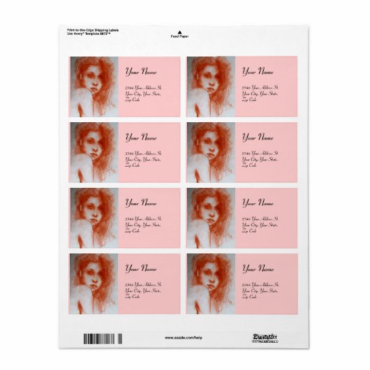 ÉTIQUETTE BEAUTÉ ROMANTIQUE (Feuille entière)