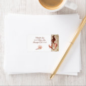 Étiquette Beautiful Mermaid and Seashells Adresse (En situation)
