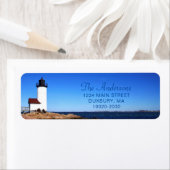 Étiquette Beautiful Navy Annisquam Lighthouse Adresse de ret (En situation)
