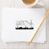 Étiquette Beautiful Silhouette Mountain Adresse (En situation)