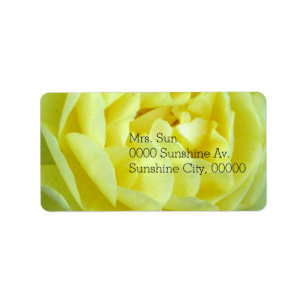 Étiquette Beautiful Yellow Rose