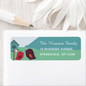 Étiquette Beaux oiseaux et maison d'oiseaux Nous avons démén (En situation)