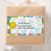 Étiquette Bébé Animaux Arrière - plan (En situation)