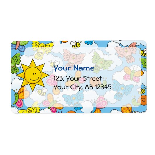 Étiquette Bébé Animaux Arrière - plan (Devant)