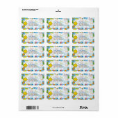 Étiquette Bébé Animaux Arrière - plan (Feuille entière)