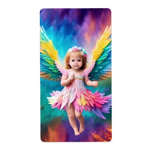 Étiquette Bébé Bébé Ange ailes Art-38424 (Devant)