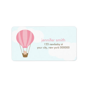Étiquette Bébé dans un ballon