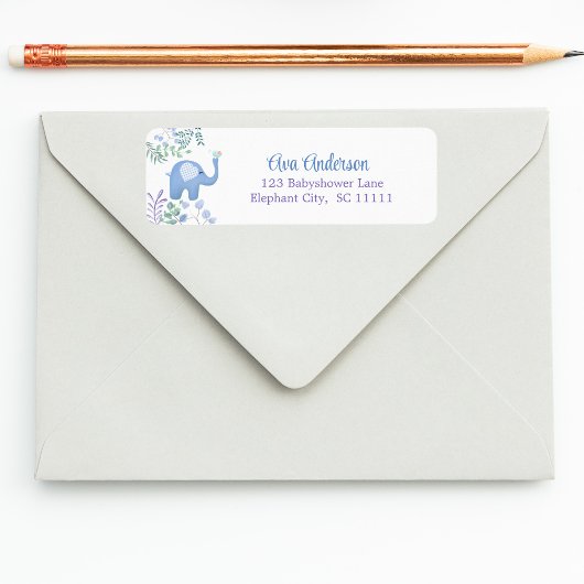 Étiquette Bébé Eléphant Chanson Baby shower d'oiseau retour