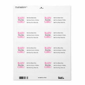 Étiquette Bébé Fier Soeur Cadeaux (Feuille entière)