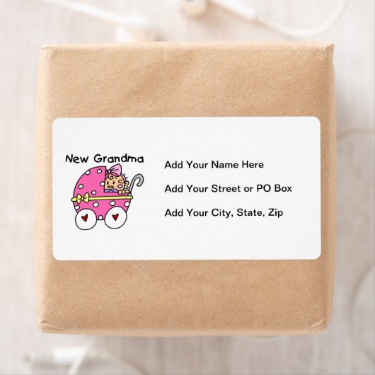 Étiquette Bébé Fille Nouveau grand-mère Cadeaux (En situation)