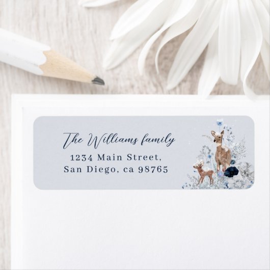 Étiquette Bébé froid en dehors du Baby shower de cerfs flora (En situation)