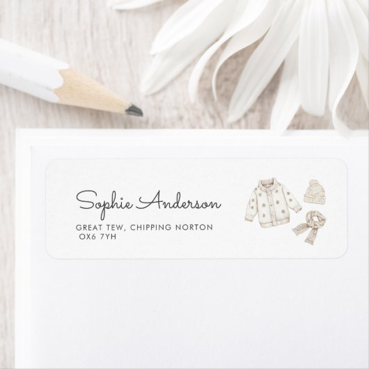 Étiquette Bébé Il fait froid à l'extérieur du Baby shower d' (En situation)