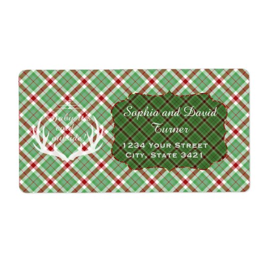 Étiquette Bébé il fait froid dehors Green Plaid Holiday (Devant)