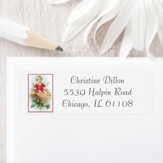 Étiquette Bébé Jésus dans la colère (En situation)