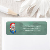 Étiquette Bébé Père Noël (En situation)