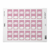Étiquette Bébé rose Fille Hersheys Miniature Barre de bonbon (Feuille entière)