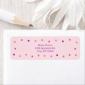 Étiquette Bébé saupoudrer Baby shower fille rose (En situation)