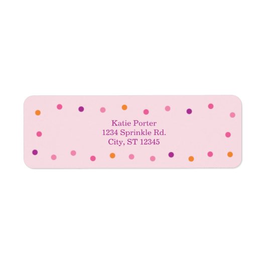 Étiquette Bébé saupoudrer Baby shower fille rose (Devant)