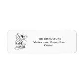 Étiquette Bébé Son Froid À L'Extérieur Script manuscrit (Devant)