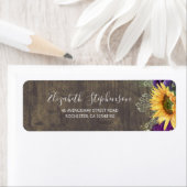 Étiquette Bébé's Breath Purple Rose Mariage de automne de to (En situation)