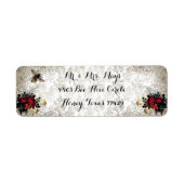 Étiquette Bee gothique et Rose (Devant)